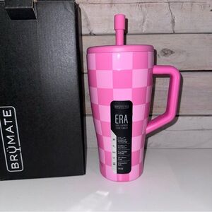Brumate Era 30 oz Leak Proof Tumbler - Pink Checker - HTF Limited Release!